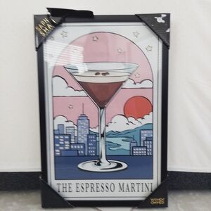 NIP Sapna Shah 12 X 18 Loteria The Espresso Martini Wall Art